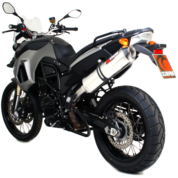 Scorpion Exhaust BMW F800 GS 2008 - 2017 Factory Oval Slip-on Polished Stainless Steel Sleeve